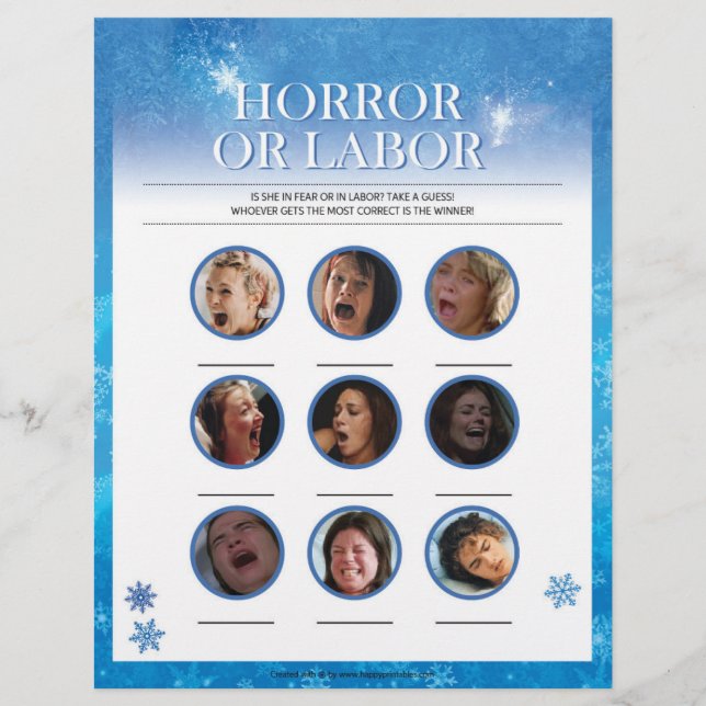 Horror Or Labour [Snowy Blue] Letterhead (Front)