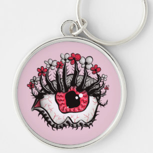 Horror Pastel Goth Eye Macabre Pink Creepy Keychain