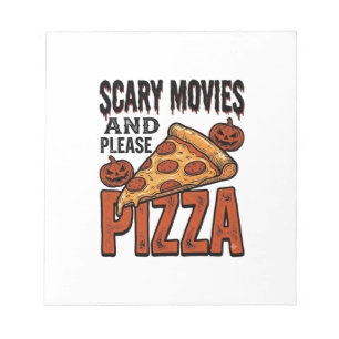Horror Pizza Shirt for Scary Movie Night Fans_1 Notepad