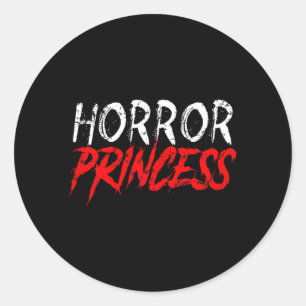Horror Princess Funny Halloween Scary Movies Girls Classic Round Sticker