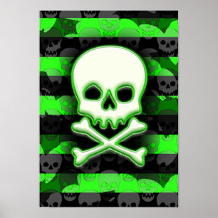 Horror Punk Skull Poster