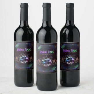 Horror Radio Drink the Fear Wine Label