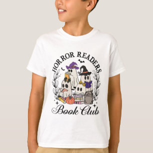 Horror Readers Book Club Funny Ghost Halloween Boo T-Shirt