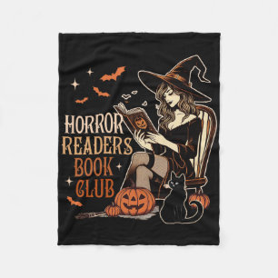 Horror Reading Spooky Vibes Bookish Horror Readers Fleece Blanket