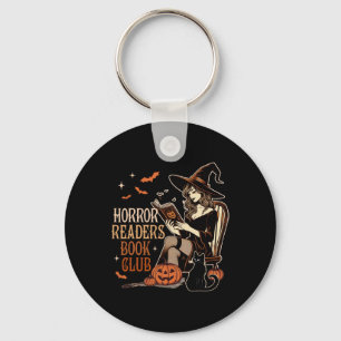 Horror Reading Spooky Vibes Bookish Horror Readers Keychain