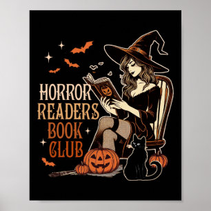 Horror Reading Spooky Vibes Bookish Horror Readers Poster