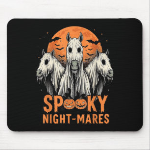 Horror Retro Soky Night-mares Horses Boo Ghosts Ha Mouse Pad