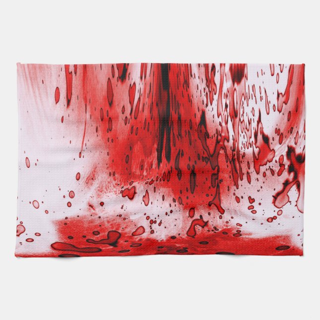 Horror Scary Bloody Halloween Kitchen Towel (Horizontal)