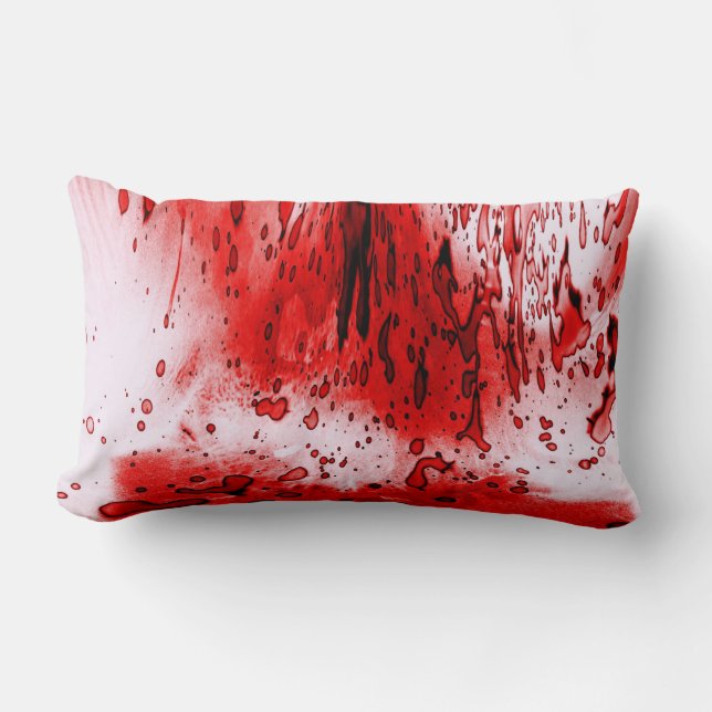 Horror Scary Bloody Halloween Lumbar Pillow (Front)