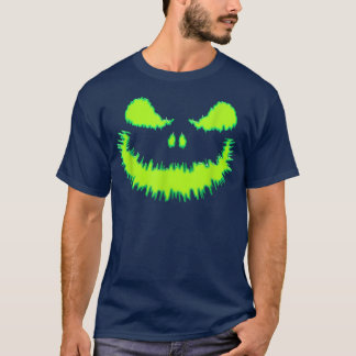 Horror Scary Pumpkin Face Jack O Lantern Halloween T-Shirt