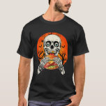 Horror Skeleton Eating Hamburger Halloween Costume T-Shirt<br><div class="desc">Horror Skeleton Eating Hamburger Halloween Costume Foodies</div>
