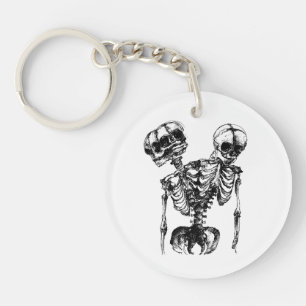 Horror Skeleton Gothic Dark Aesthetic T-S Keychain