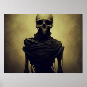 Horror Skeleton Painting  Poster