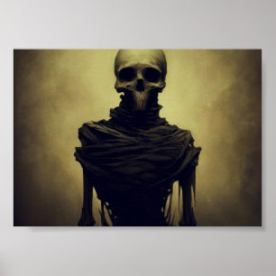 Horror Skeleton Painting  Poster
