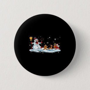 Horror Snowman Christmas Reindeer Gingerbread Sant 2 Inch Round Button