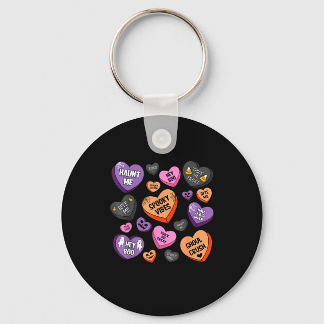 Horror Soky Candy Heart Valentines Day Lover Tee H Keychain (Front)