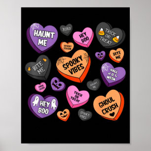 Horror Soky Candy Heart Valentines Day Lover Tee H Poster