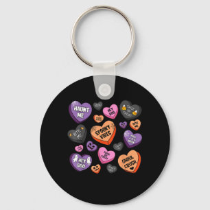Horror Spooky Candy Heart Valentines Day Lover Keychain