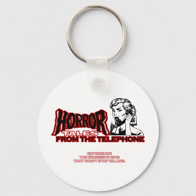 Horror Tales From The Telephone Retro Movie Ad Keychain (Front)