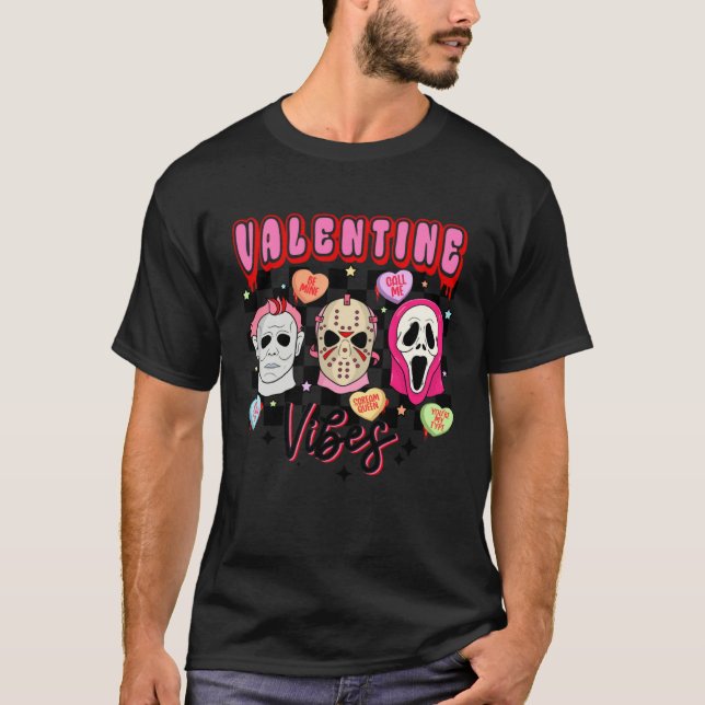 Horror valentines retro Valentineu2019s Day Valent T-Shirt (Front)