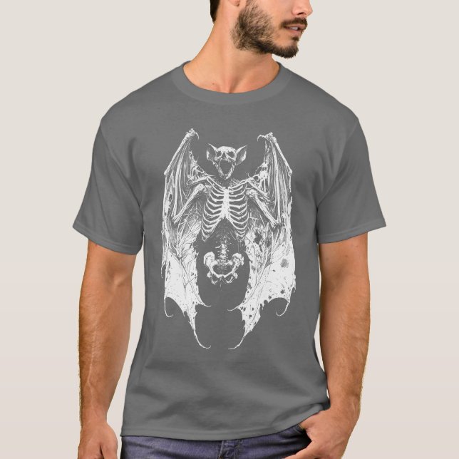 Horror Vampire Bat Skeleton Goth Gothic Vampirecor T-Shirt (Front)