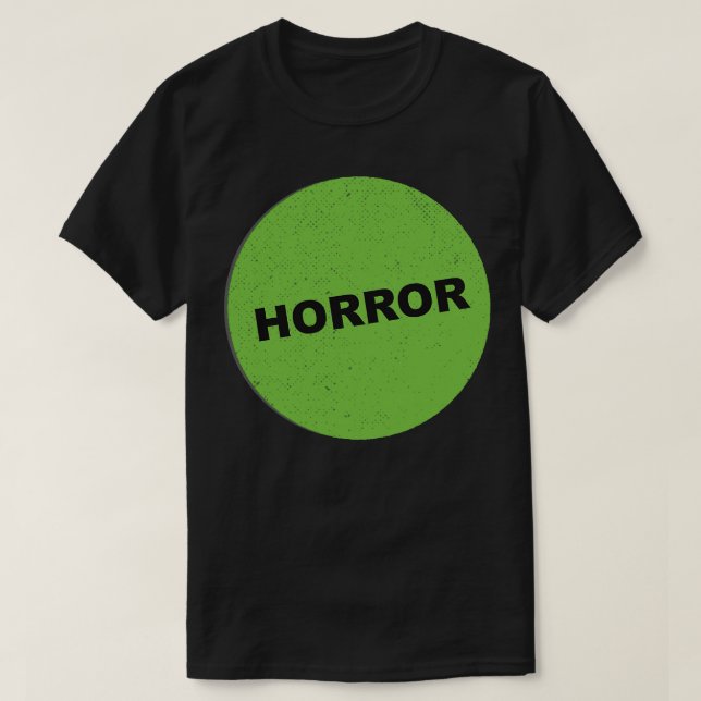 Horror VHS Sticker T-Shirt (Design Front)