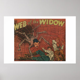 Horror vintage comics 40s   old, classic and retro poster