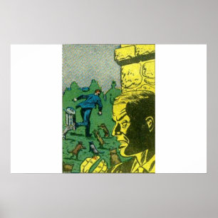 Horror vintage comics   Retro comic book Poster