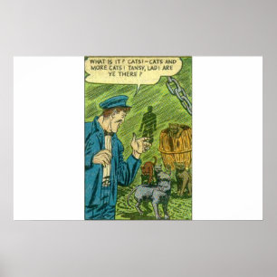 Horror vintage comics   Scary old comic book Poster