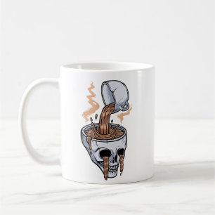 horror weird sketelon coffee mug