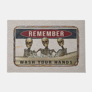 Horror Welcome Doormat, Funny Skeleton Doormat