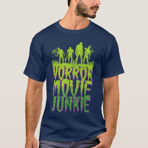 Horror Zombie Movie Junkie vintage 80s Films frien T-Shirt