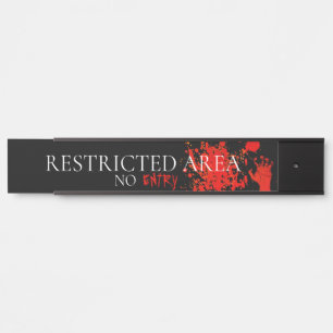 Horror Zombie Red Hand Door Sign