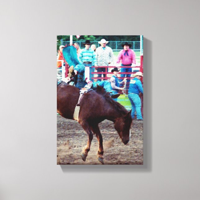 Horse 1, Cowboy 0 Canvas Print (Front)