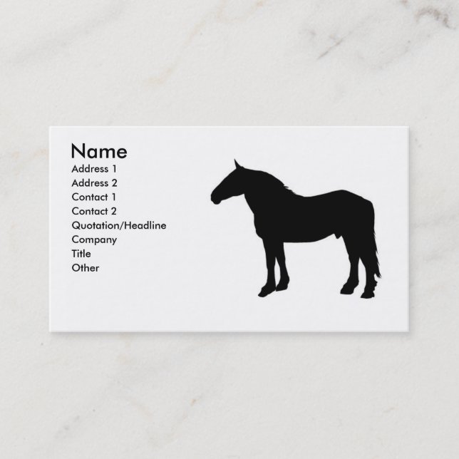 horse 2 business card (Front)