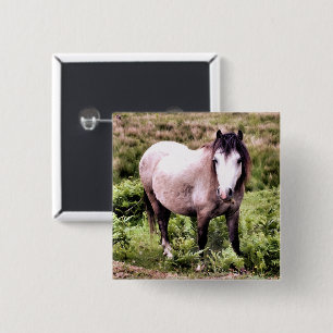 HORSE 2 INCH SQUARE BUTTON