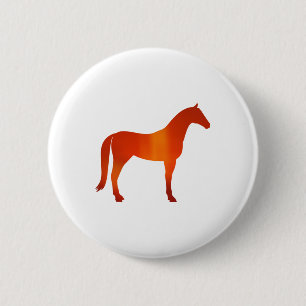 Horse 2 - Red Inch Round Button