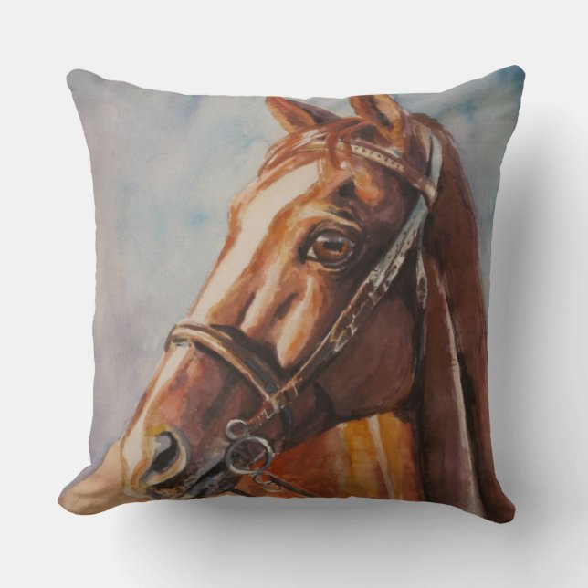 Horse 2 throw pillow (Front)