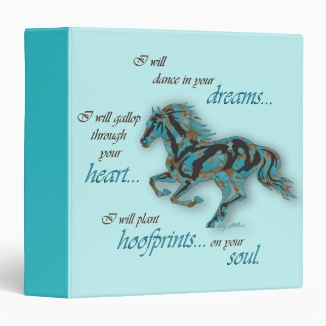 Horse 3 Ring Binder (Front/Spine)