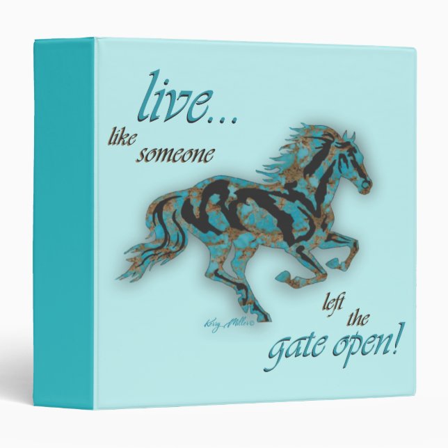Horse 3 Ring Binder (Front/Spine)