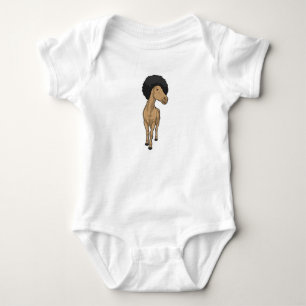 Horse Afro Baby Bodysuit