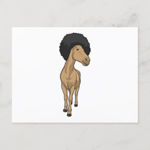 Horse Afro Postcard