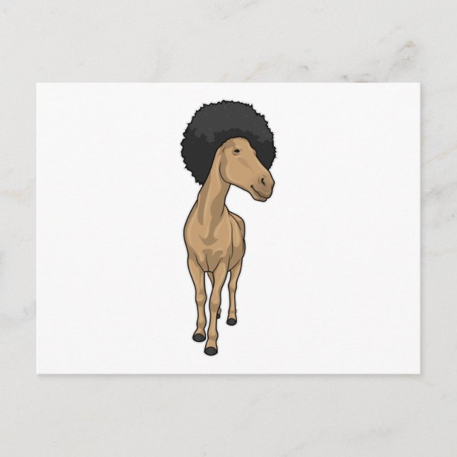 Horse Afro Postcard (Front)