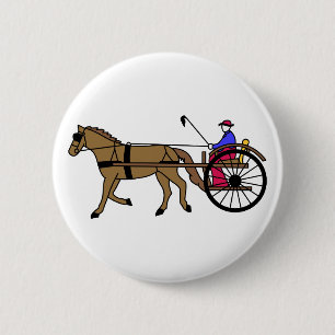 Horse and Buggy 2 Inch Round Button