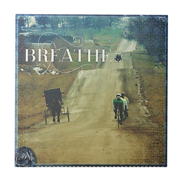 Horse and Buggy and Bicycles Tile (Front)