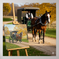 Horse and Buggy Painting
