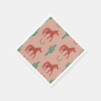 horse and cactus napkin