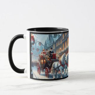 Horse and Carraige Christmas mug
