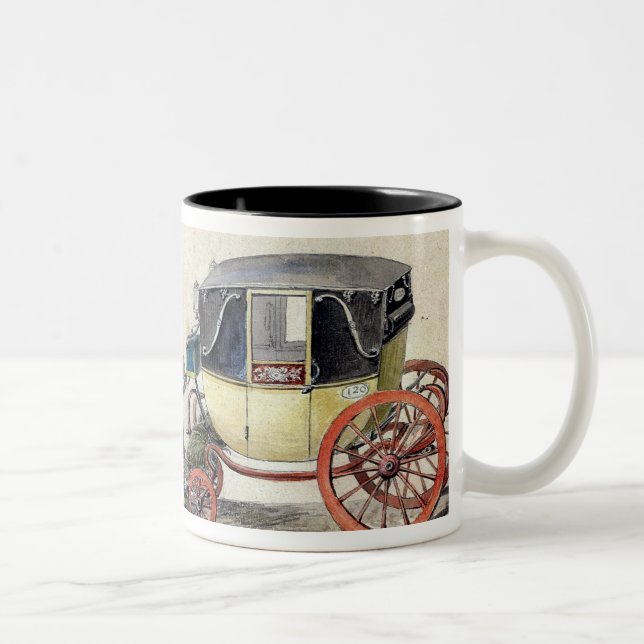 Horse and Carriage, 1825 Two-Tone Coffee Mug (Right)
