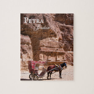 Horse and Carriage in Petra, Jordan Jigsaw Puzzle